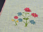 Load image into Gallery viewer, Chamba Rumal - Blue & Pink Flowers | 100% Linen | Limited Edition