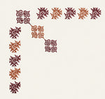 Load image into Gallery viewer, Kasuti embroidery composition featuring peacock motifs and interconnected geometric lattice formations executed through the traditional Murgi stitch technique of Karnataka. Garnet red and burnished copper threadwork create alternating tonal contrast and rhythmic visual movement, revealing the counted precision, unbroken stitch progression, and layered hand craftsmanship characteristic of enduring Kasuti embroidery traditions on Mulmul Khadi.