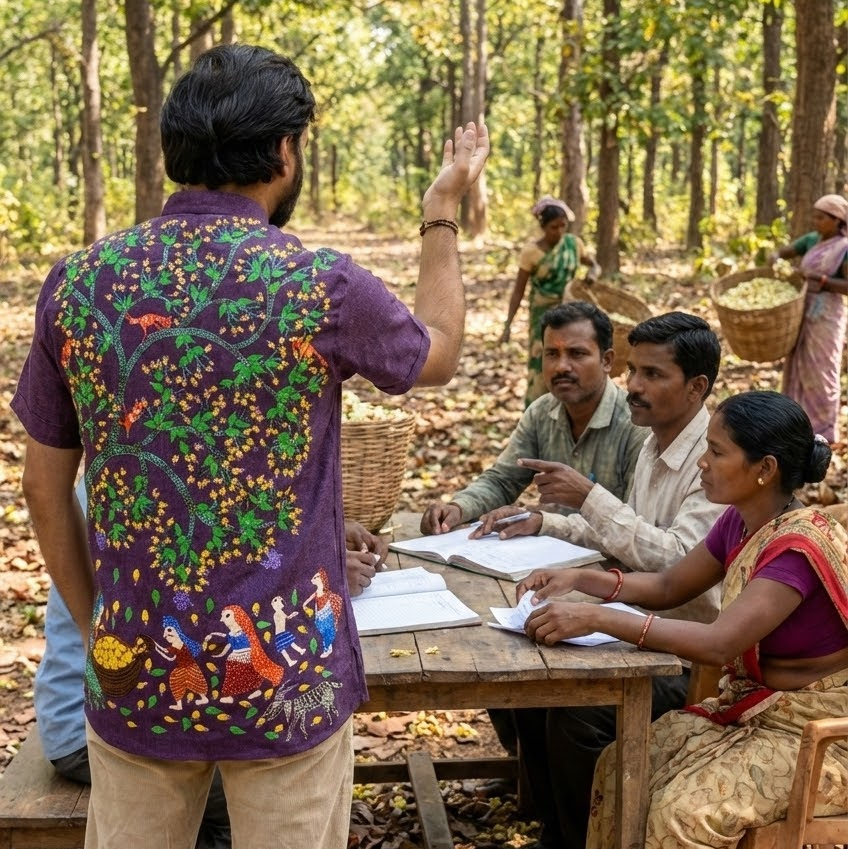 Bhil - The Living Tree | 100% Linen | Select Edition