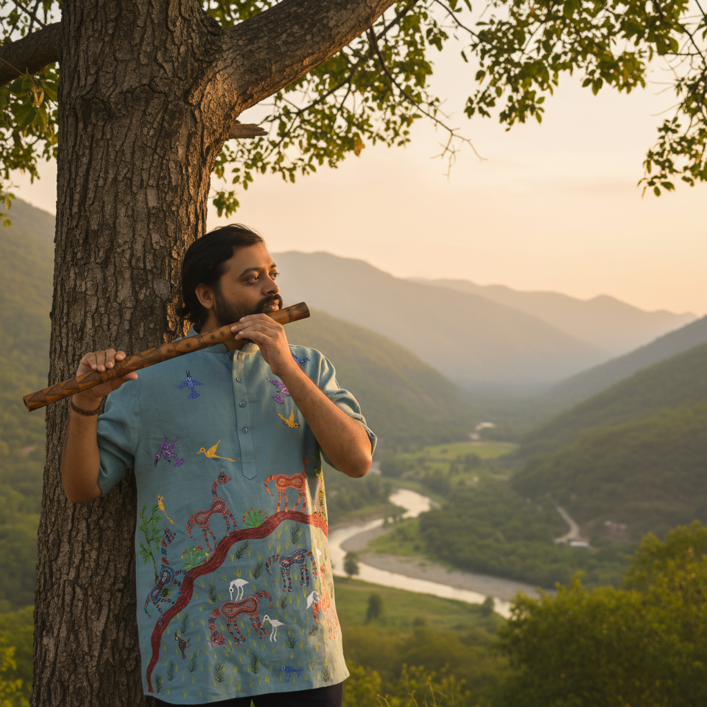 Bhil - Pithora Horses | 100% Linen | Limited Edition