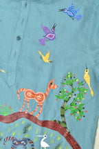 Bhil - Pithora Horses | 100% Linen | Limited Edition