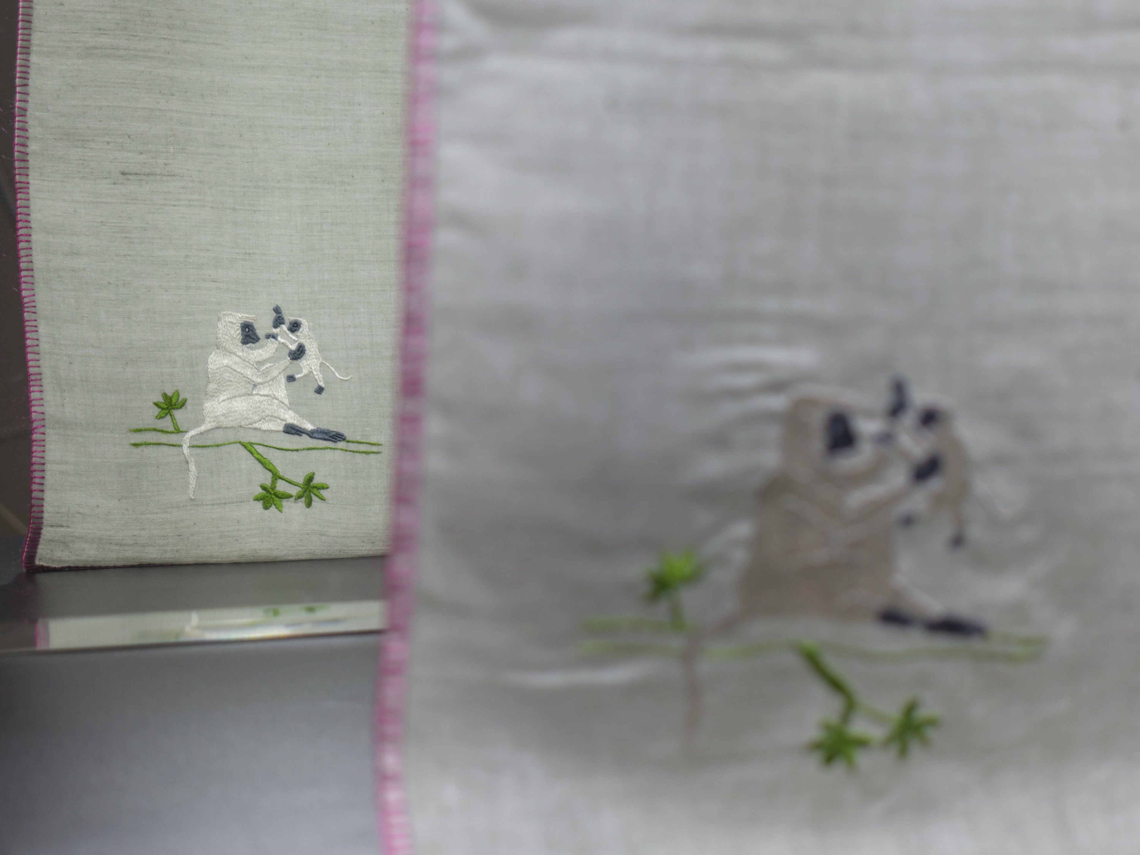 Chamba Rumal – Monkey-Ing Around | 100% Khadi | Limited Edition