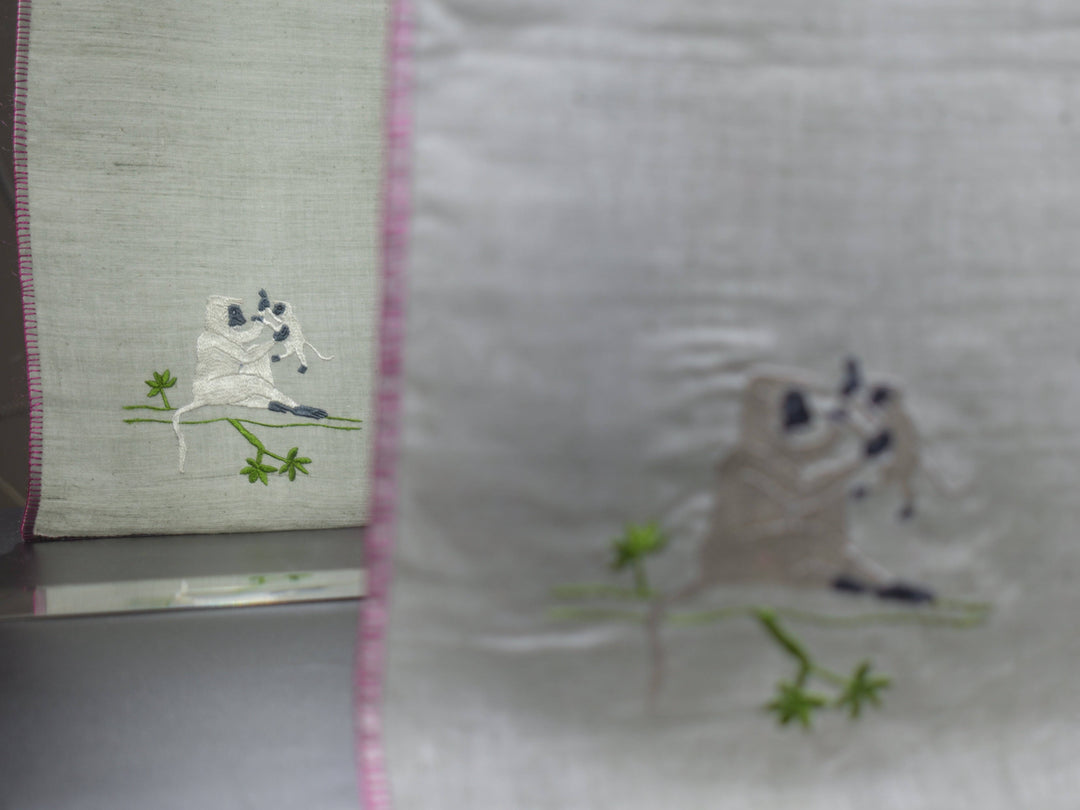 Chamba Rumal – Monkey-Ing Around | 100% Khadi | Limited Edition