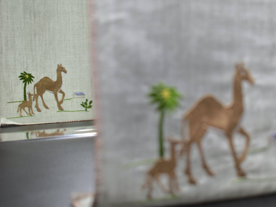 Chamba Rumal – Camel's Journey | 100% Khadi | Limited Edition