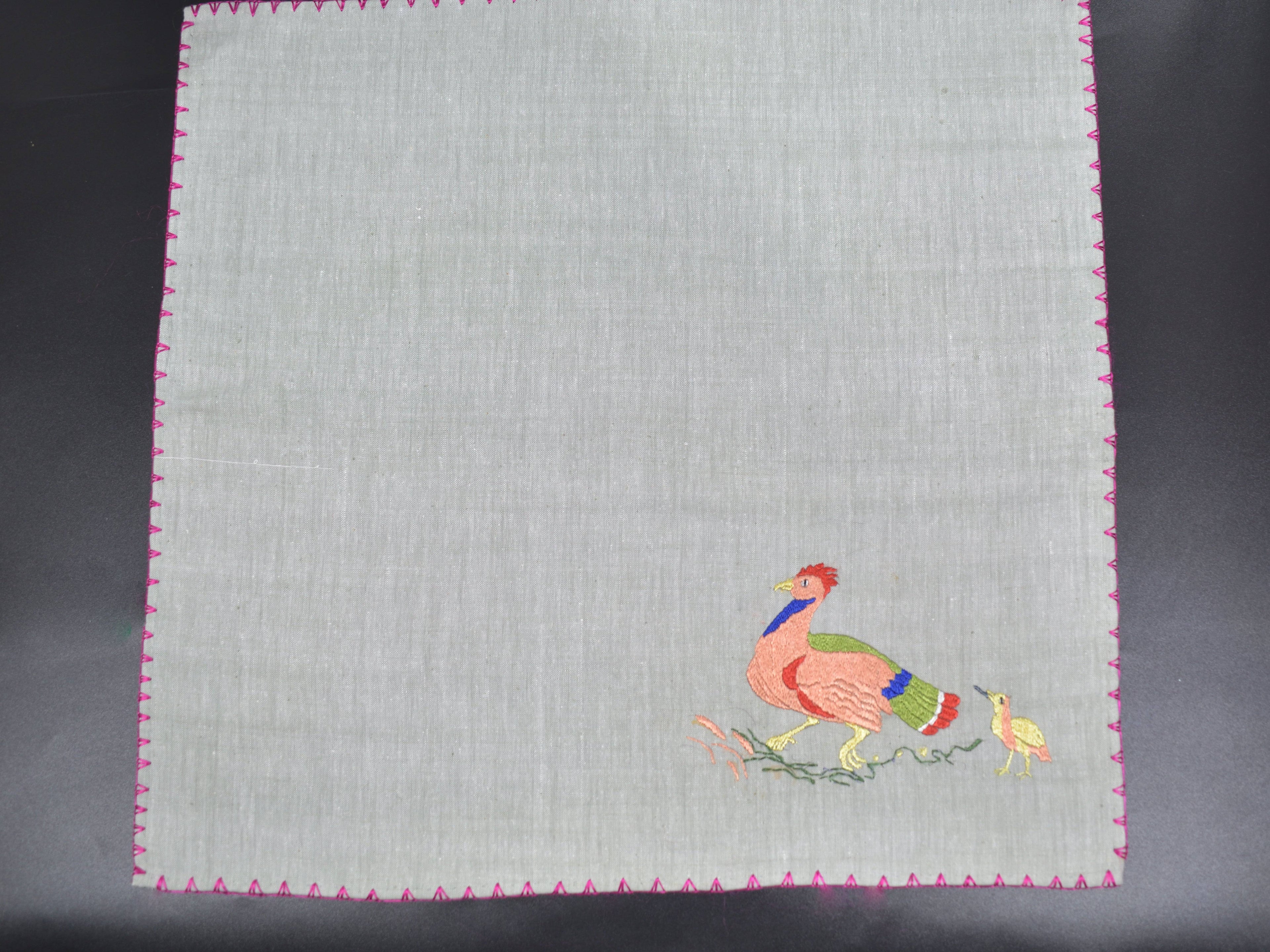 Chamba Rumal – Rooster O'Clock | 100% Khadi | Limited Edition
