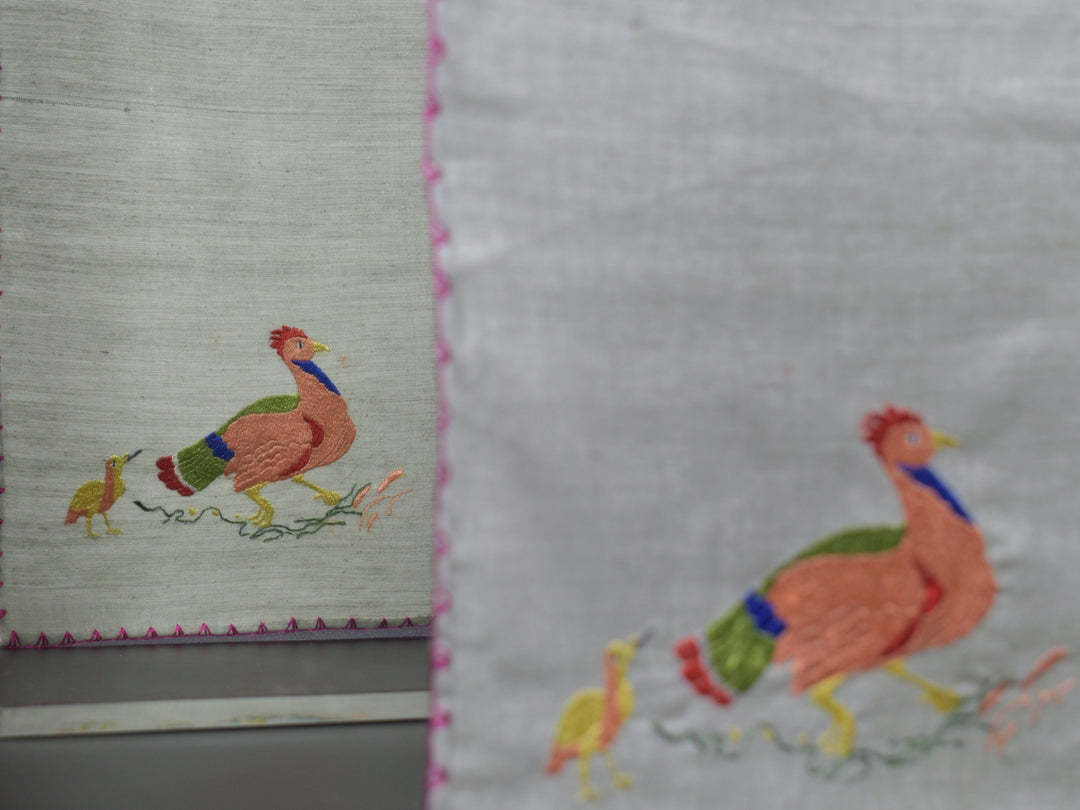 Chamba Rumal – Rooster O'Clock | 100% Khadi | Limited Edition