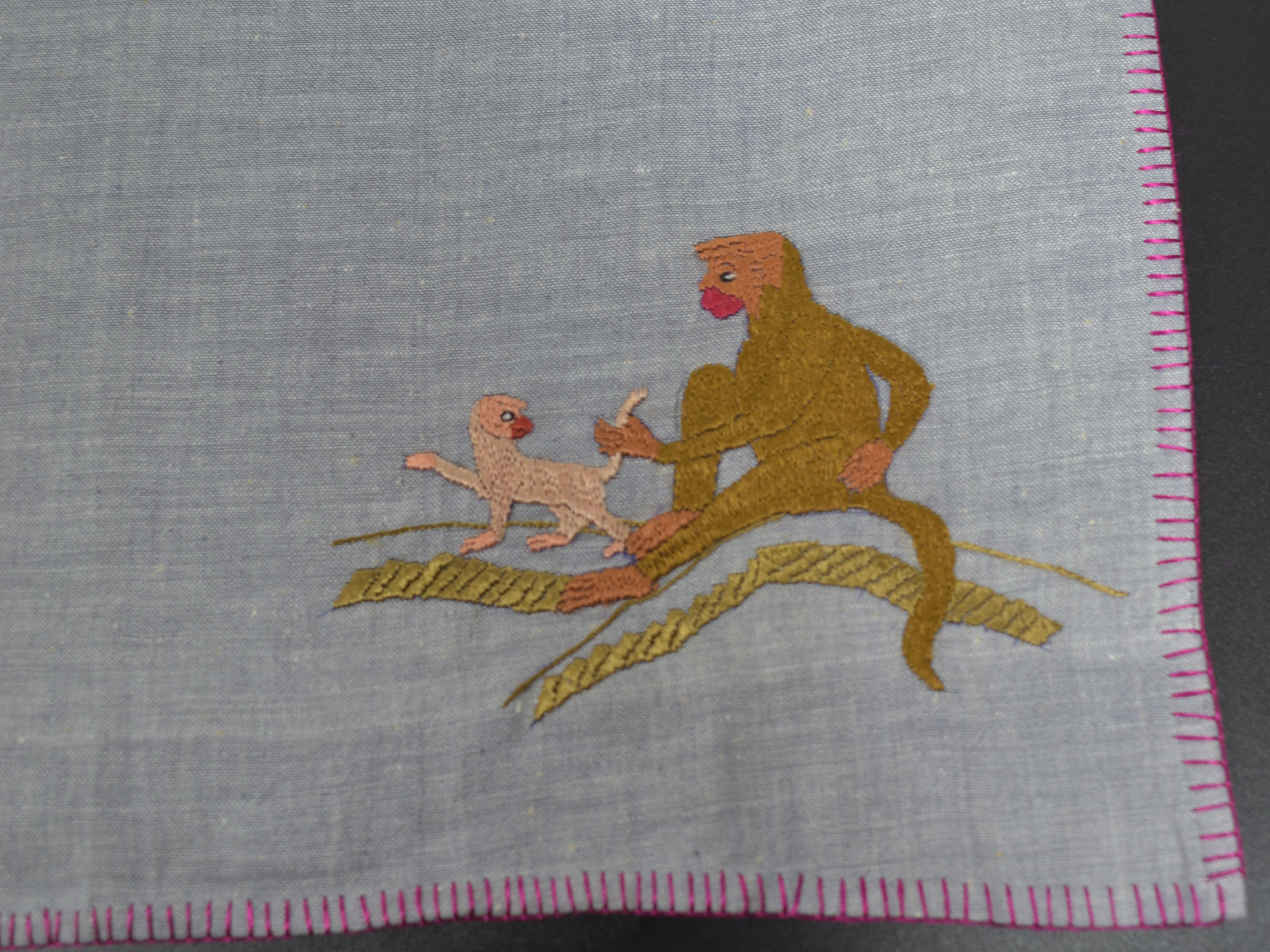 Chamba Rumal – Monkey Tricks | 100% Khadi | Limited Edition