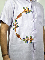 Load image into Gallery viewer, Gond - Lavender Circle of Birds and Branches
