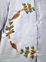 Load image into Gallery viewer, Gond - Lavender Circle of Birds and Branches

