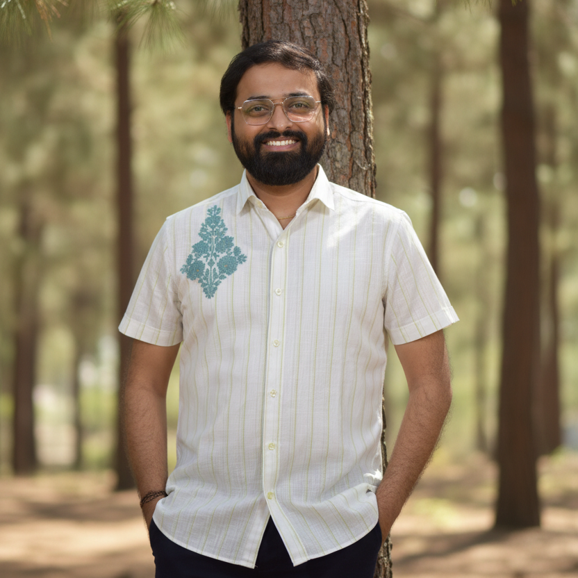 Kashmiri Aari - Royal Crest | Verdant | 100% Cotton | Limited Edition