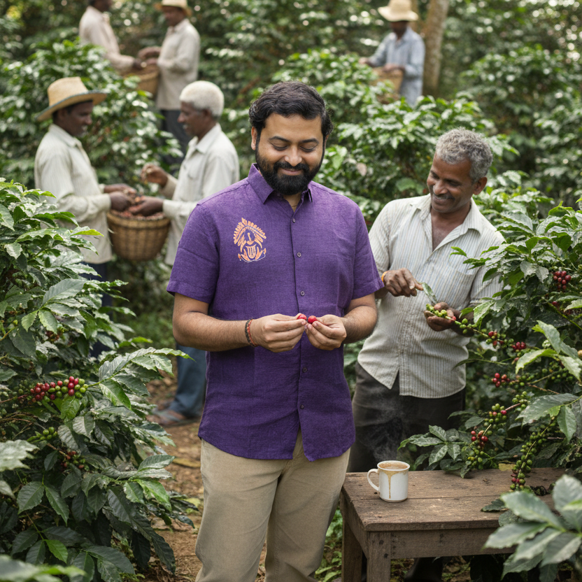 Kashmiri Sozni - Silent Meadow | 100% Linen | Limited Edition