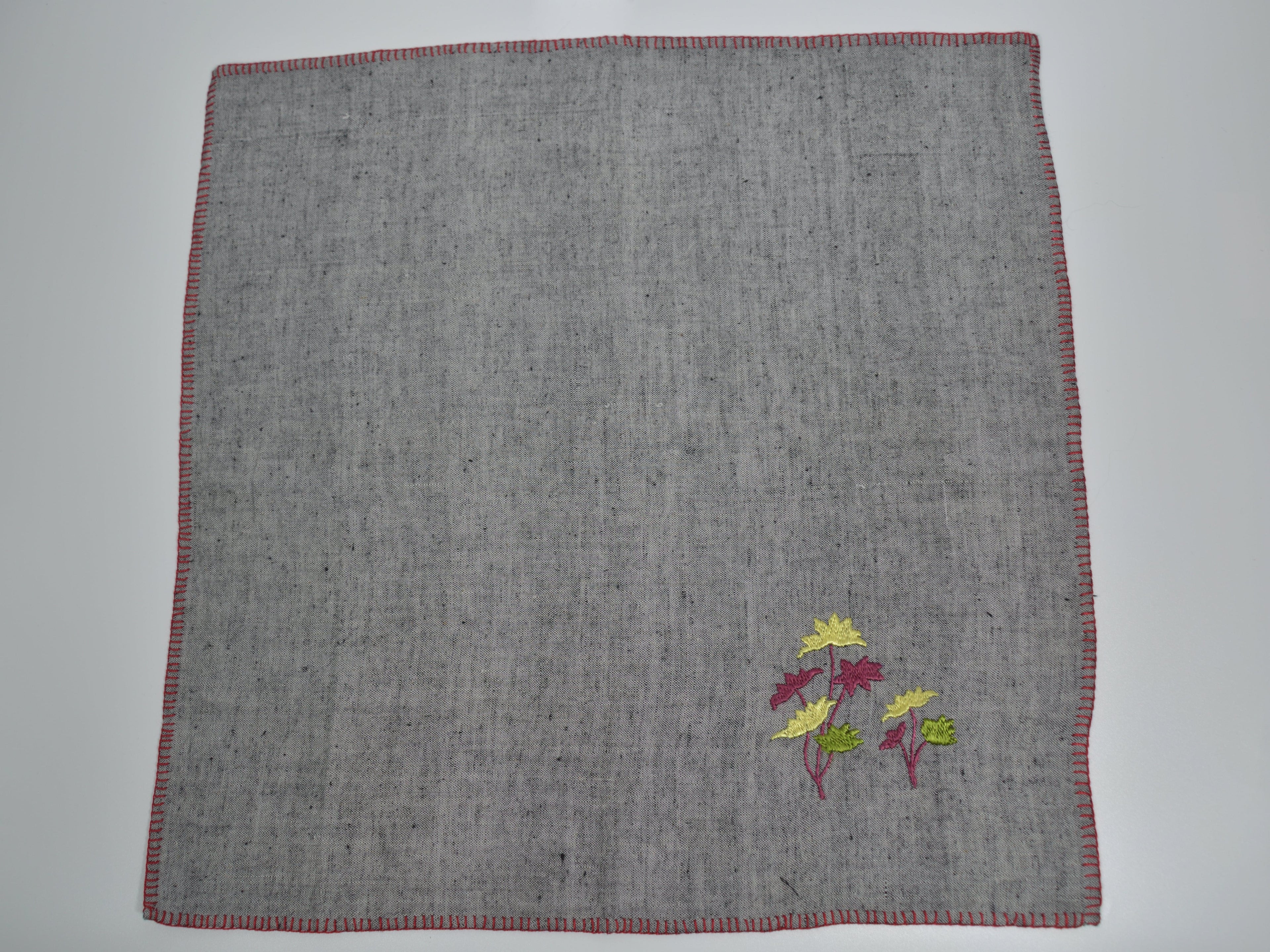 Chamba Rumal - Yellow Midnight Blossoms | 100% Khadi | Limited Edition