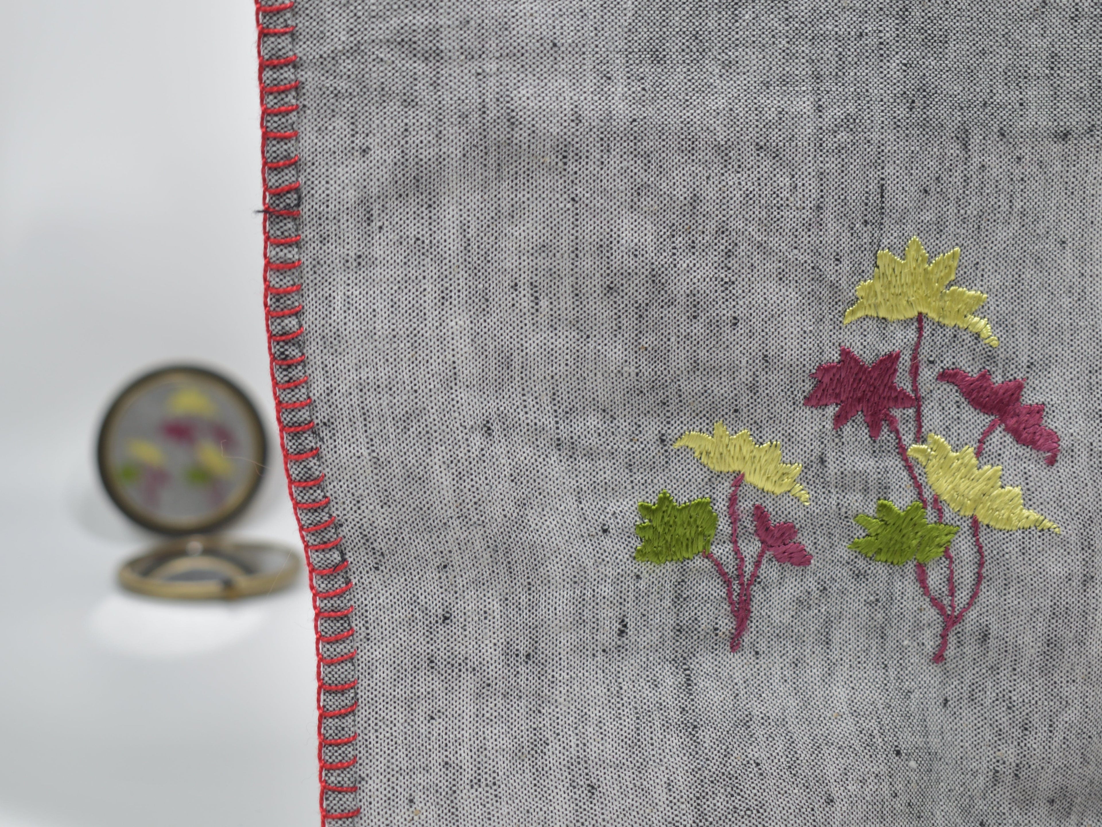 Chamba Rumal - Yellow Midnight Blossoms | 100% Khadi | Limited Edition