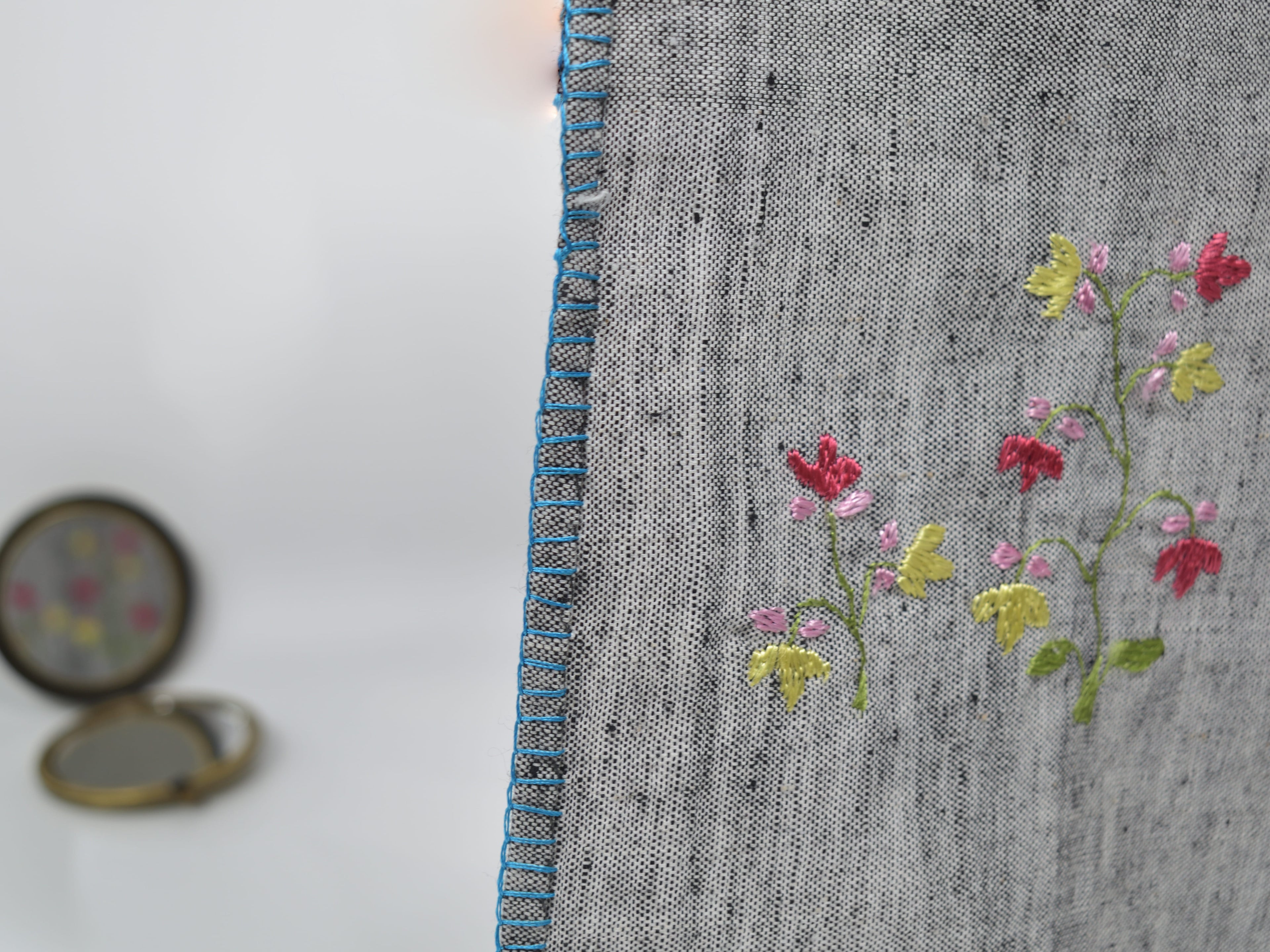 Chamba Rumal - Midnight Bouquet | 100% Khadi | Limited Edition