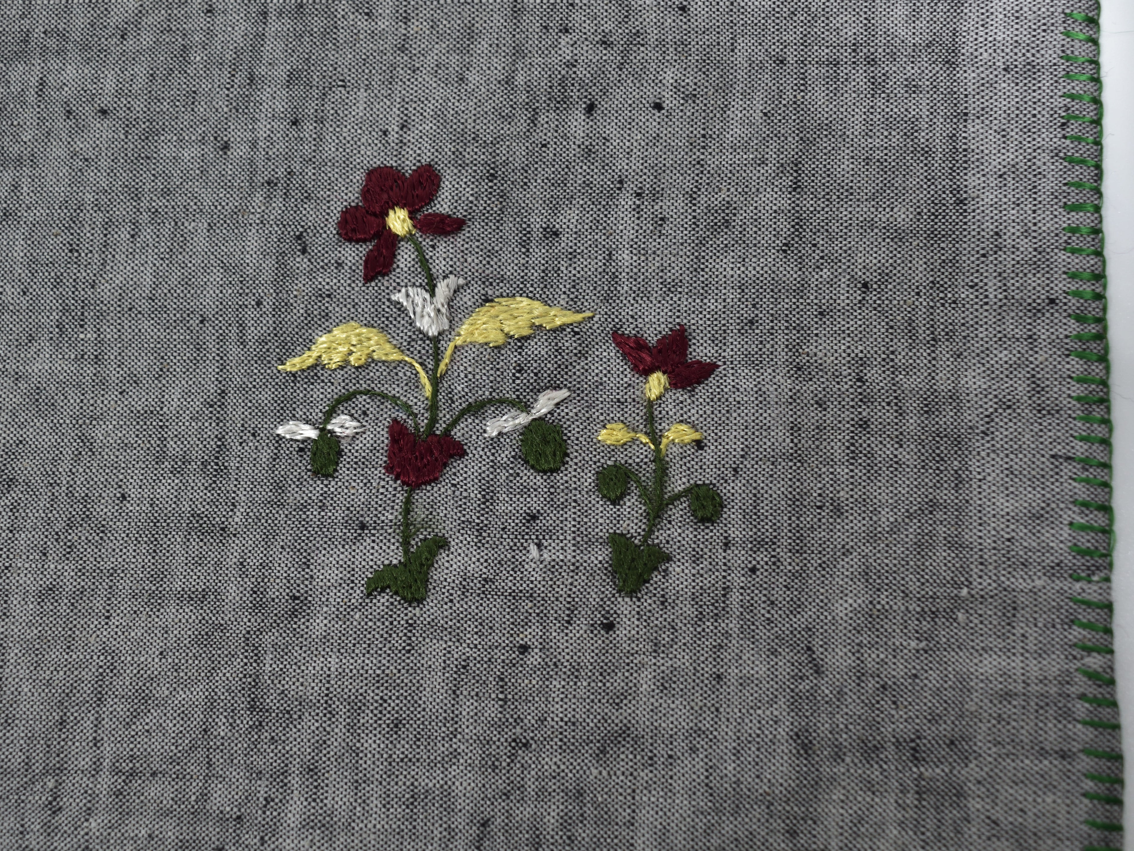 Chamba Rumal - Maroon Midnight Buds | 100% Khadi | Limited Edition