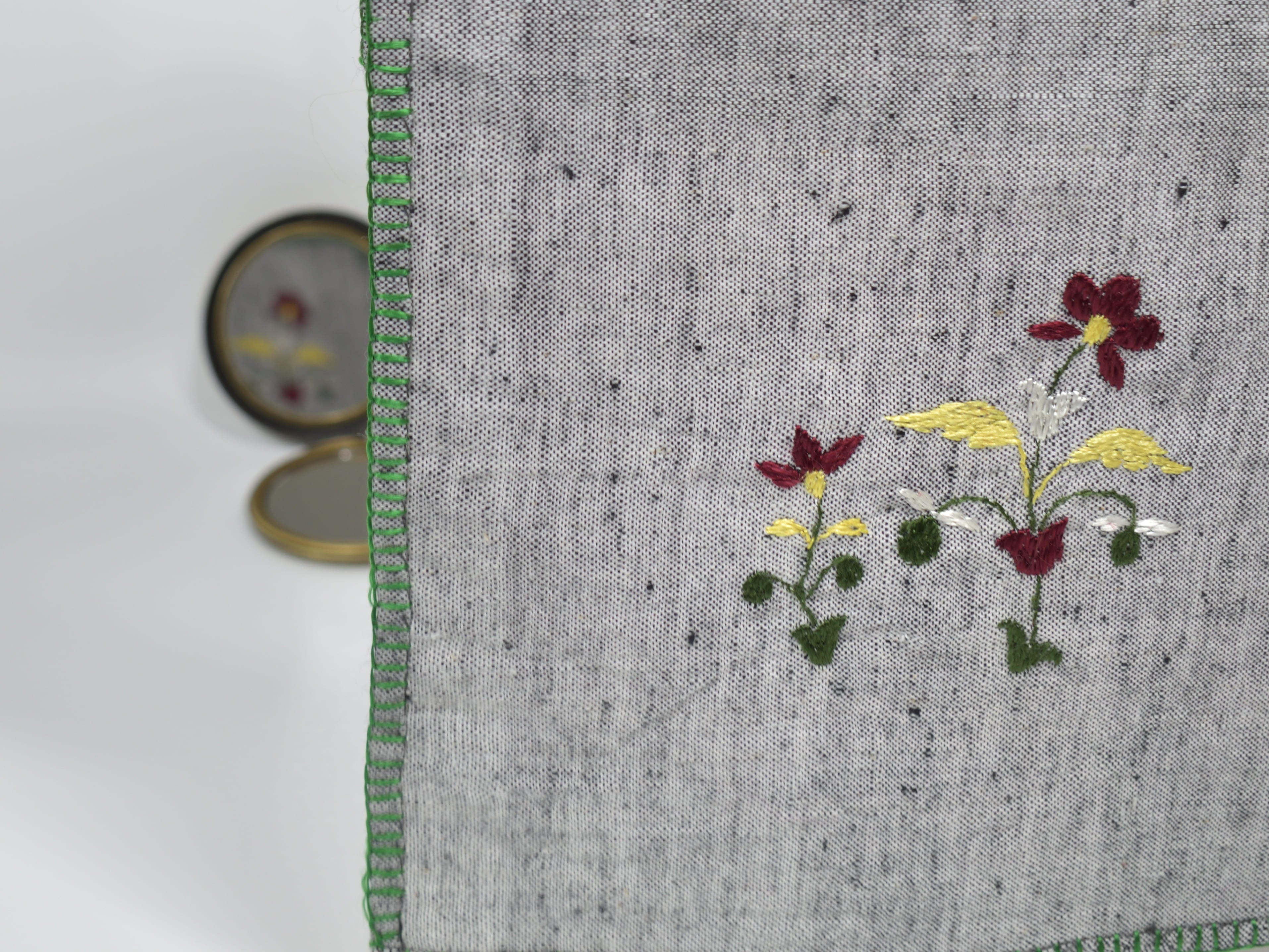 Chamba Rumal - Maroon Midnight Buds | 100% Khadi | Limited Edition