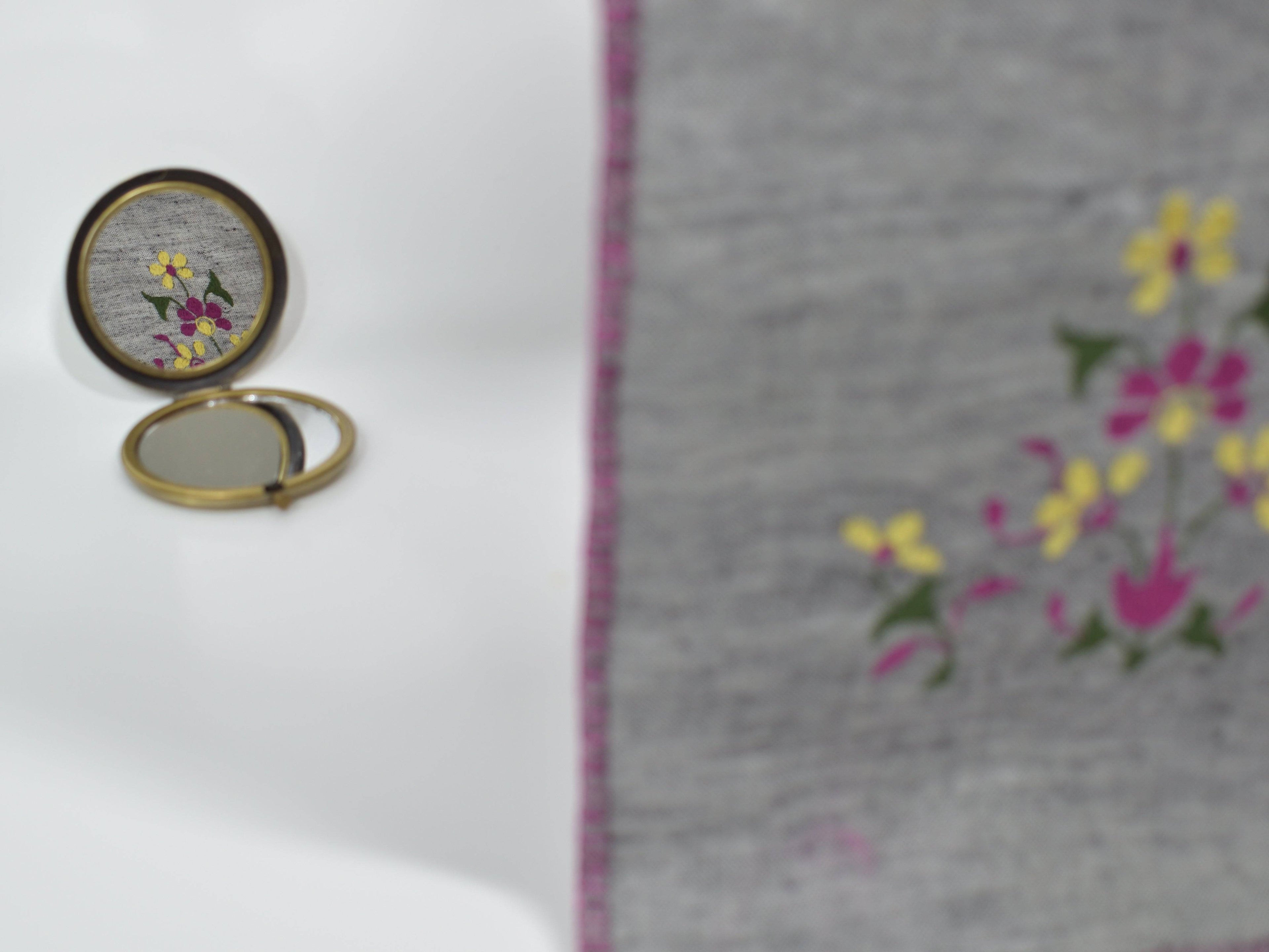 Chamba Rumal - Midnight Yellow Flowers | 100% Khadi | Limited Edition