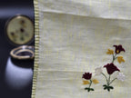 Chamba Rumal - Red Flower | 100% Linen | Limited Edition