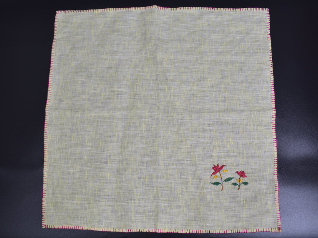 Chamba Rumal - Crimson Red Lotus