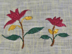 Chamba Rumal - Crimson Red Lotus | 100% Linen | Limited Edition