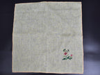 Chamba Rumal - Four Leaf Pink Flower | 100% Linen | Limited Edition