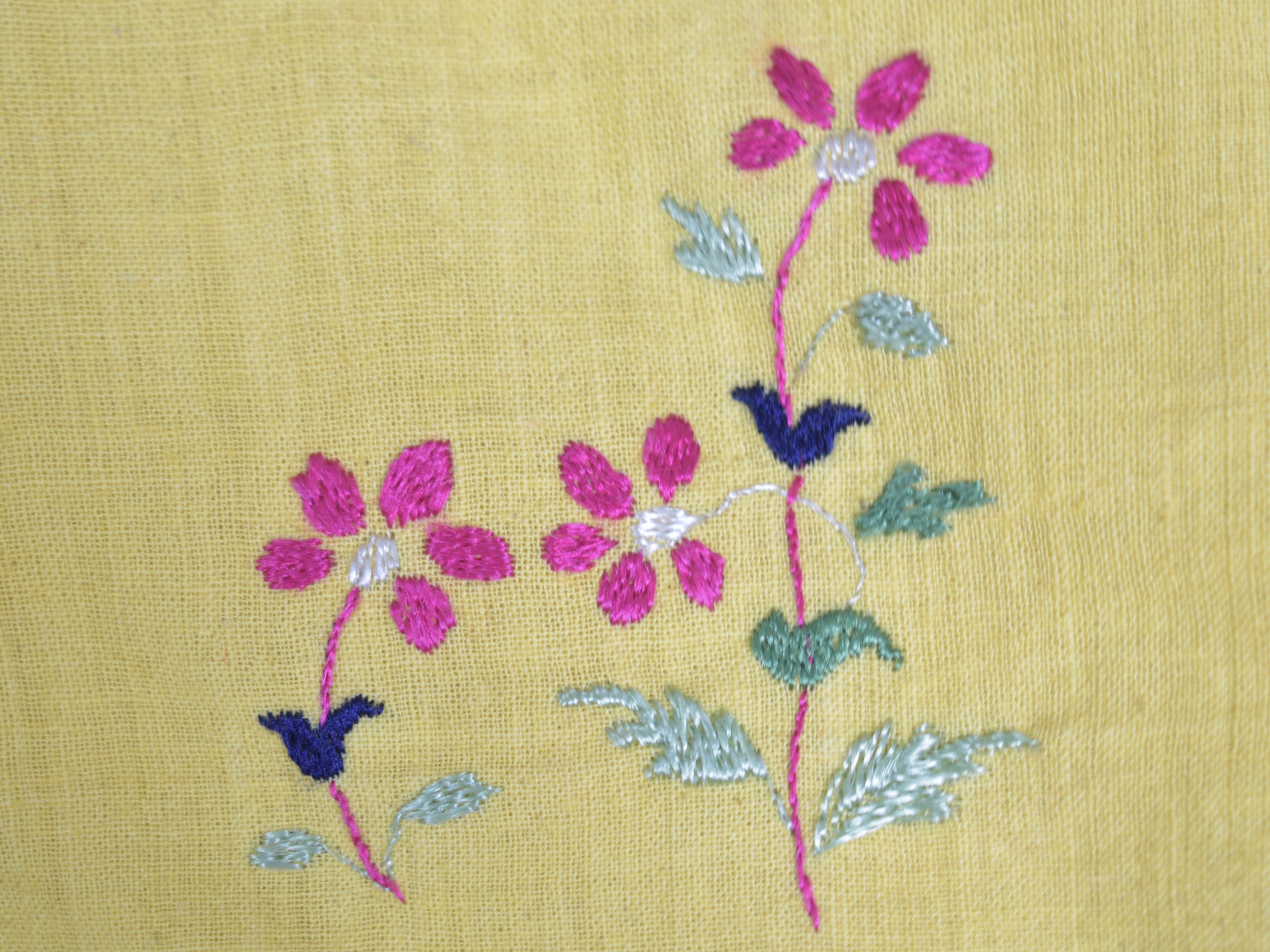 Chamba Rumal - Pink Bouquet | 100% Cotton | Limited Edition