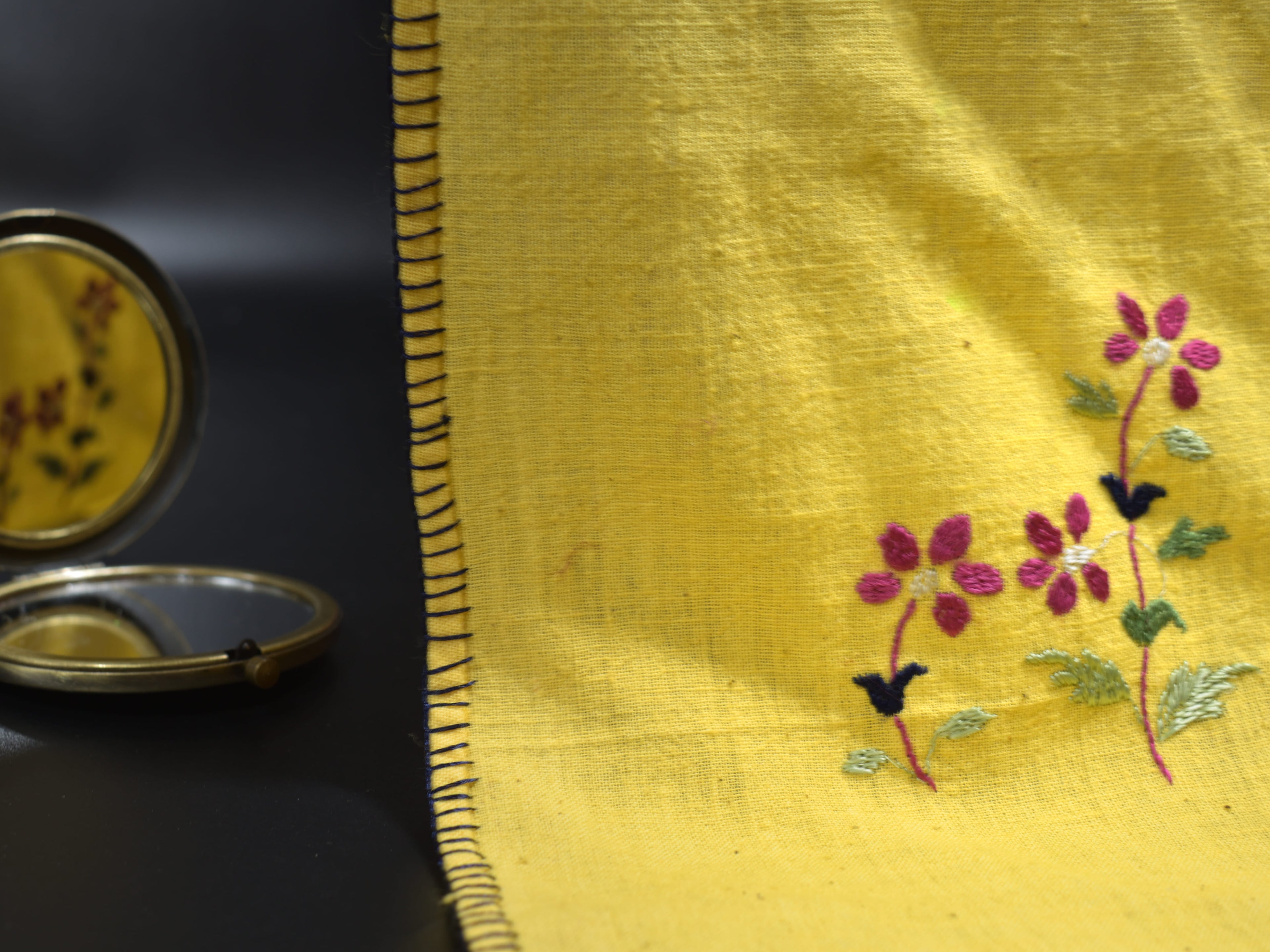 Chamba Rumal - Pink Bouquet | 100% Cotton | Limited Edition