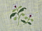 Chamba Rumal - White Flower | 100% Linen | Limited Edition