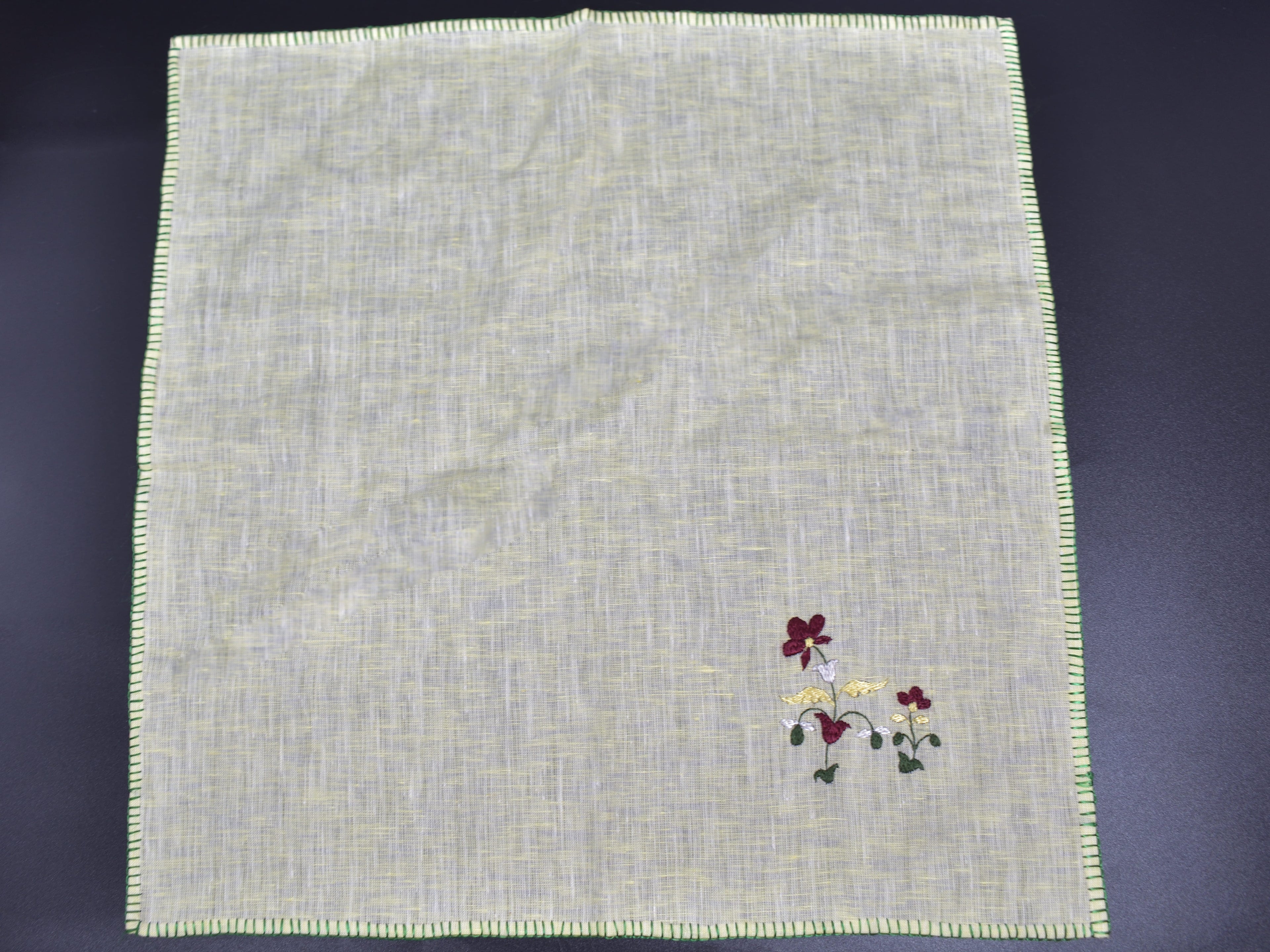 Chamba Rumal - Maroon Bouquet | 100% Linen | Limited Edition