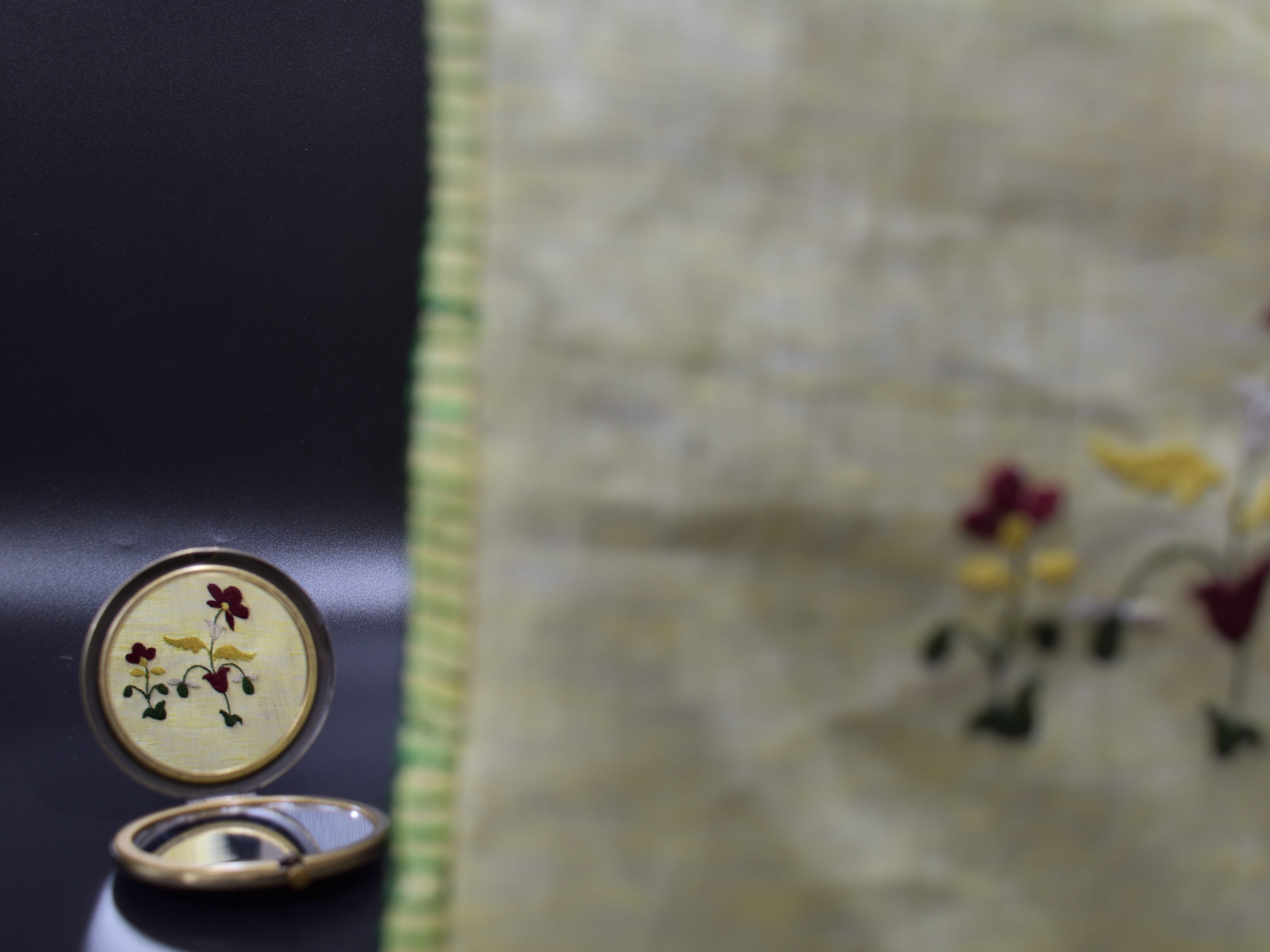 Chamba Rumal - Maroon Bouquet | 100% Linen | Limited Edition