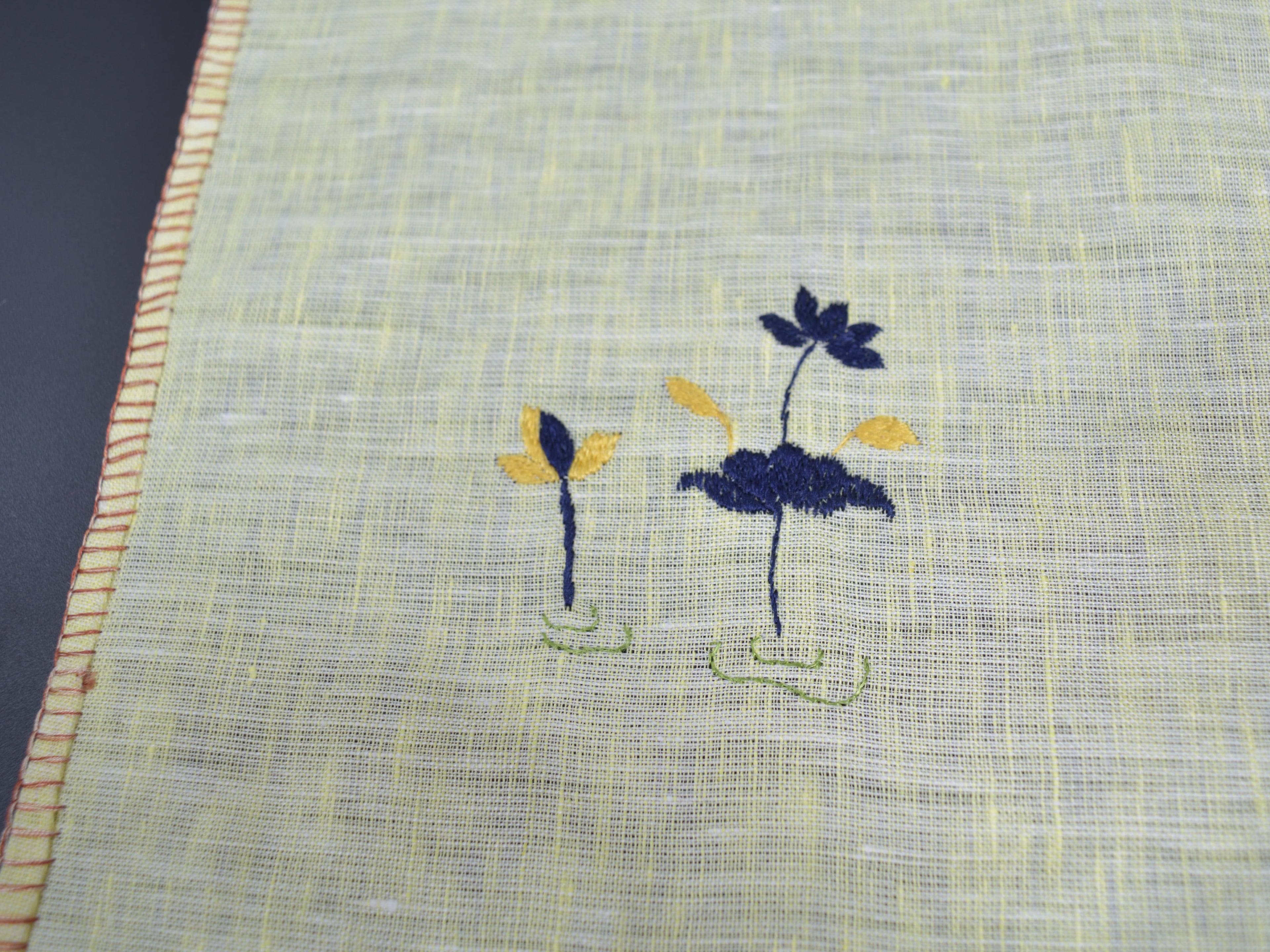 Chamba Rumal - Blue Lotus | 100% Linen | Limited Edition