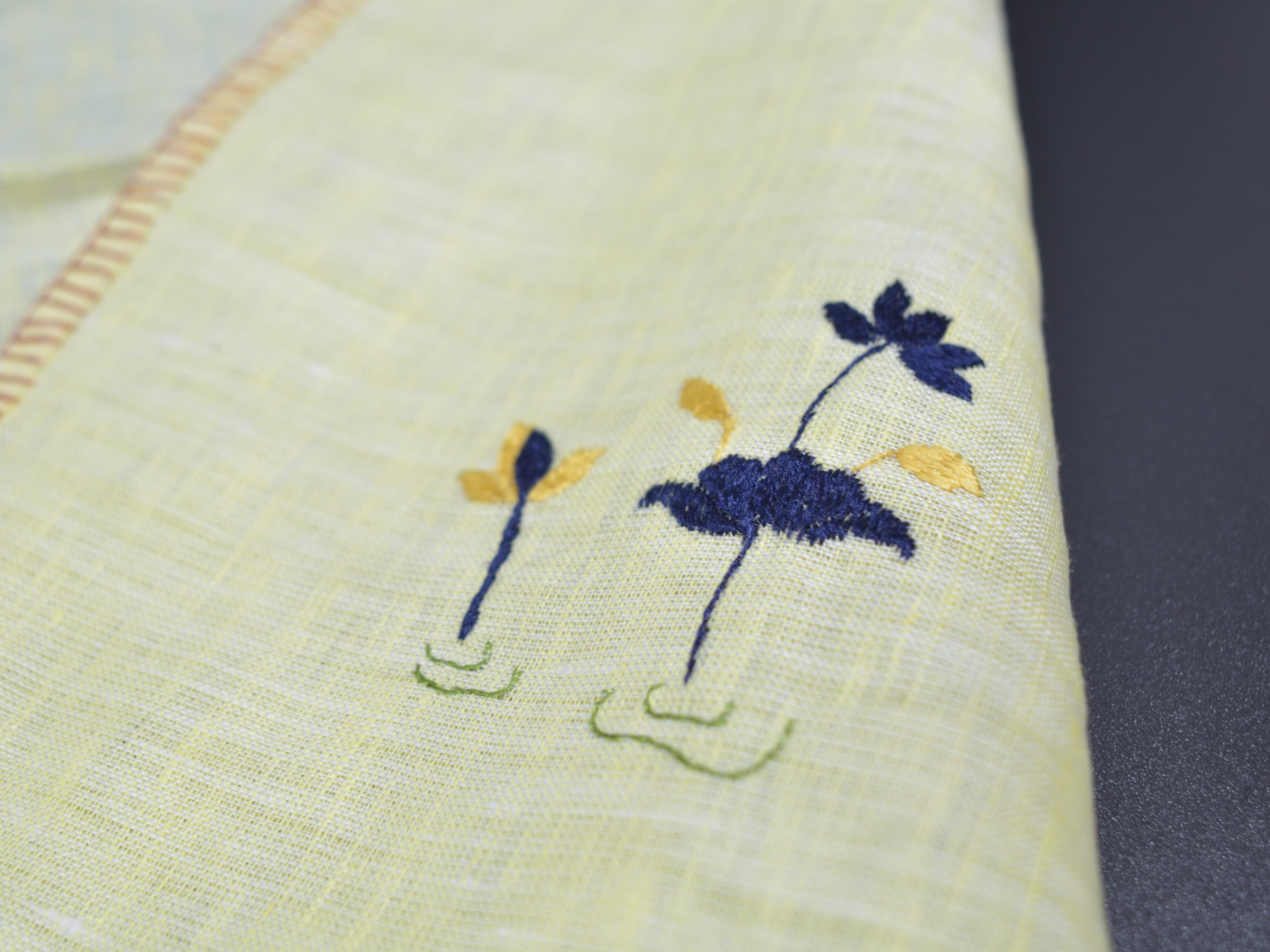 Chamba Rumal - Blue Lotus | 100% Linen | Limited Edition