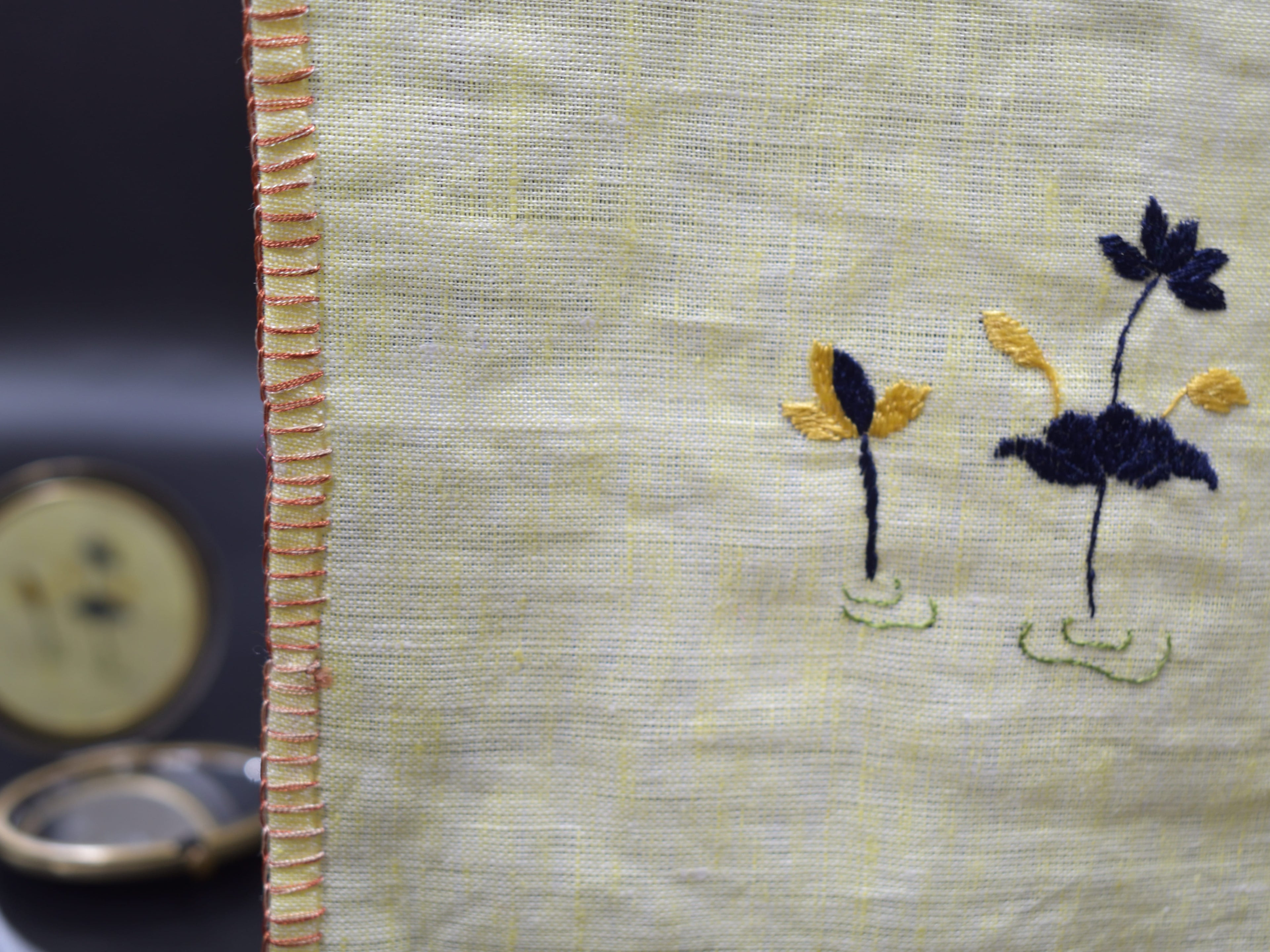 Chamba Rumal - Blue Lotus | 100% Linen | Limited Edition