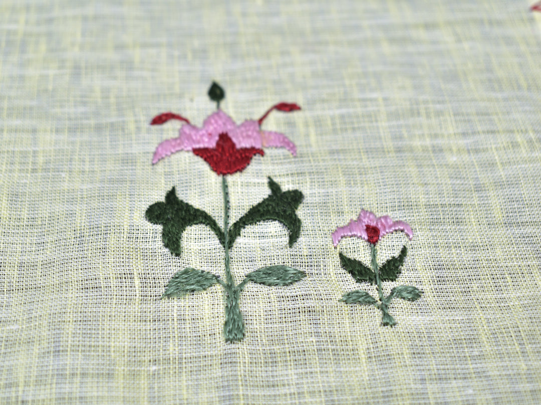 Chamba Rumal - Pink Flower