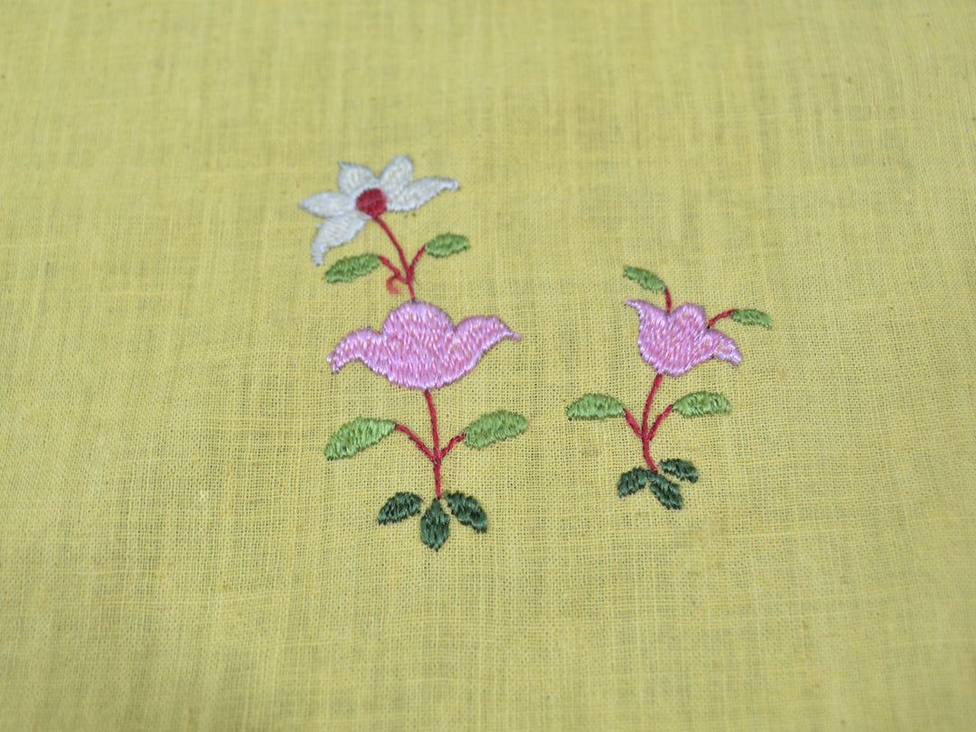 Chamba Rumal - White and Pink Buds