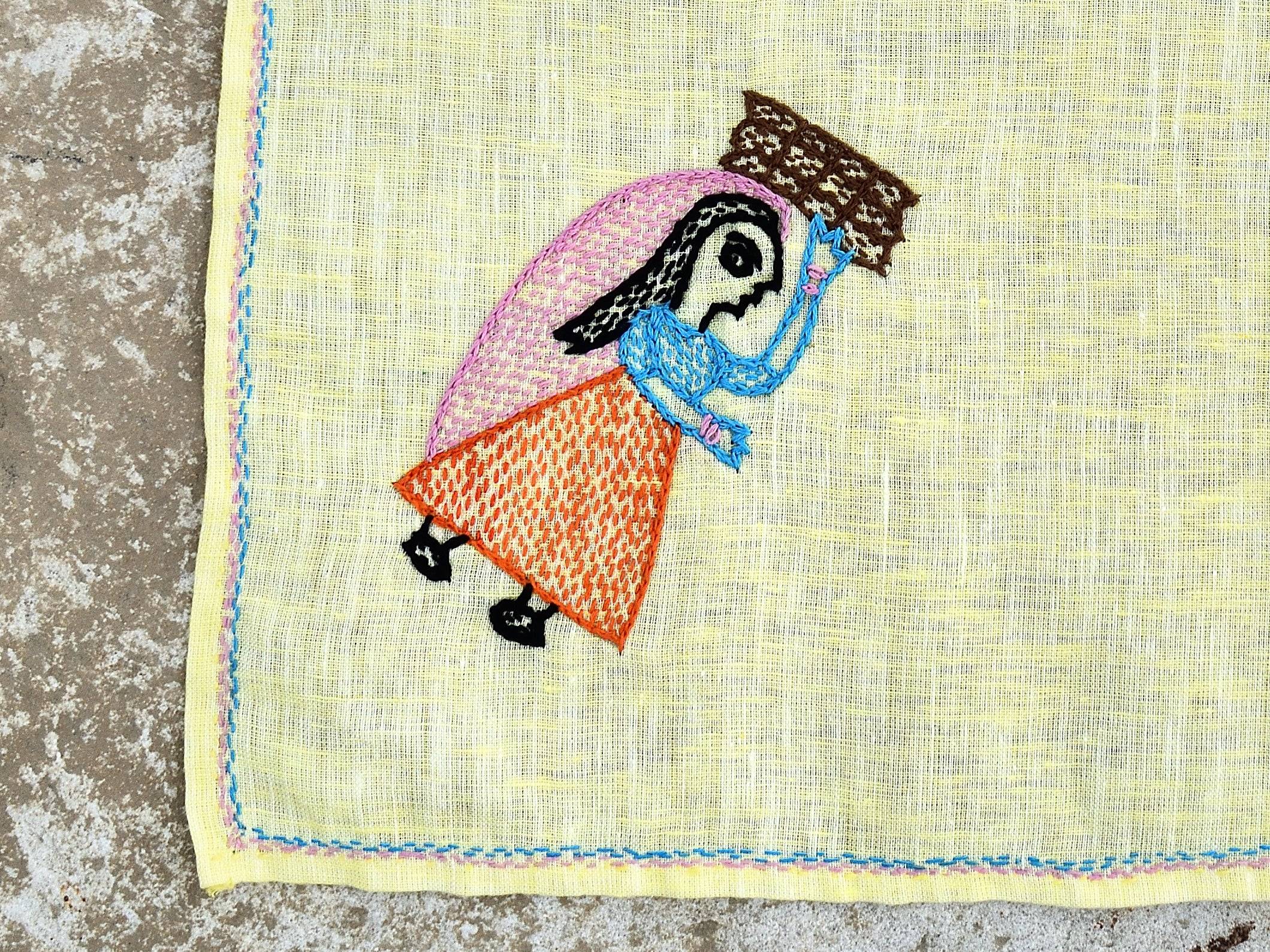 Bihar Sujani - Wood Collection Day | 100% Linen | Limited Edition