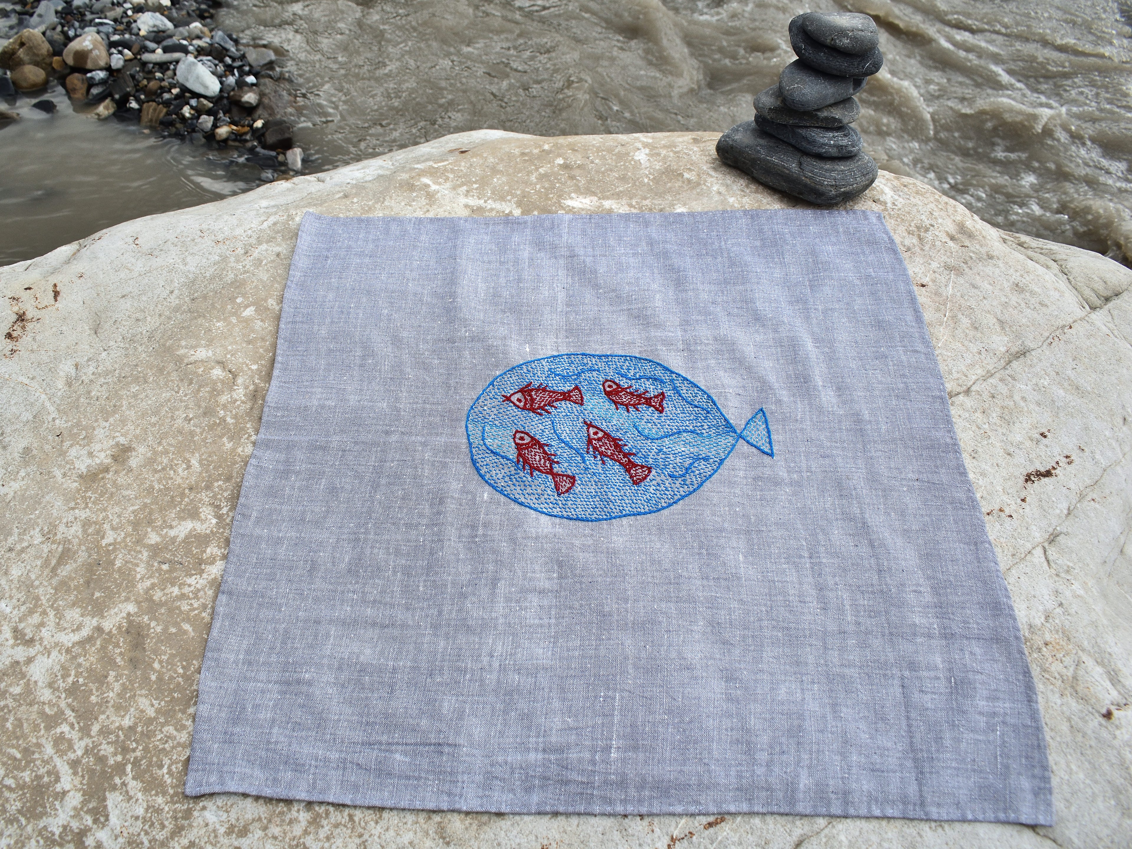 Bihar Sujani - Something's Fishy | 100% Khadi | Limited Edition