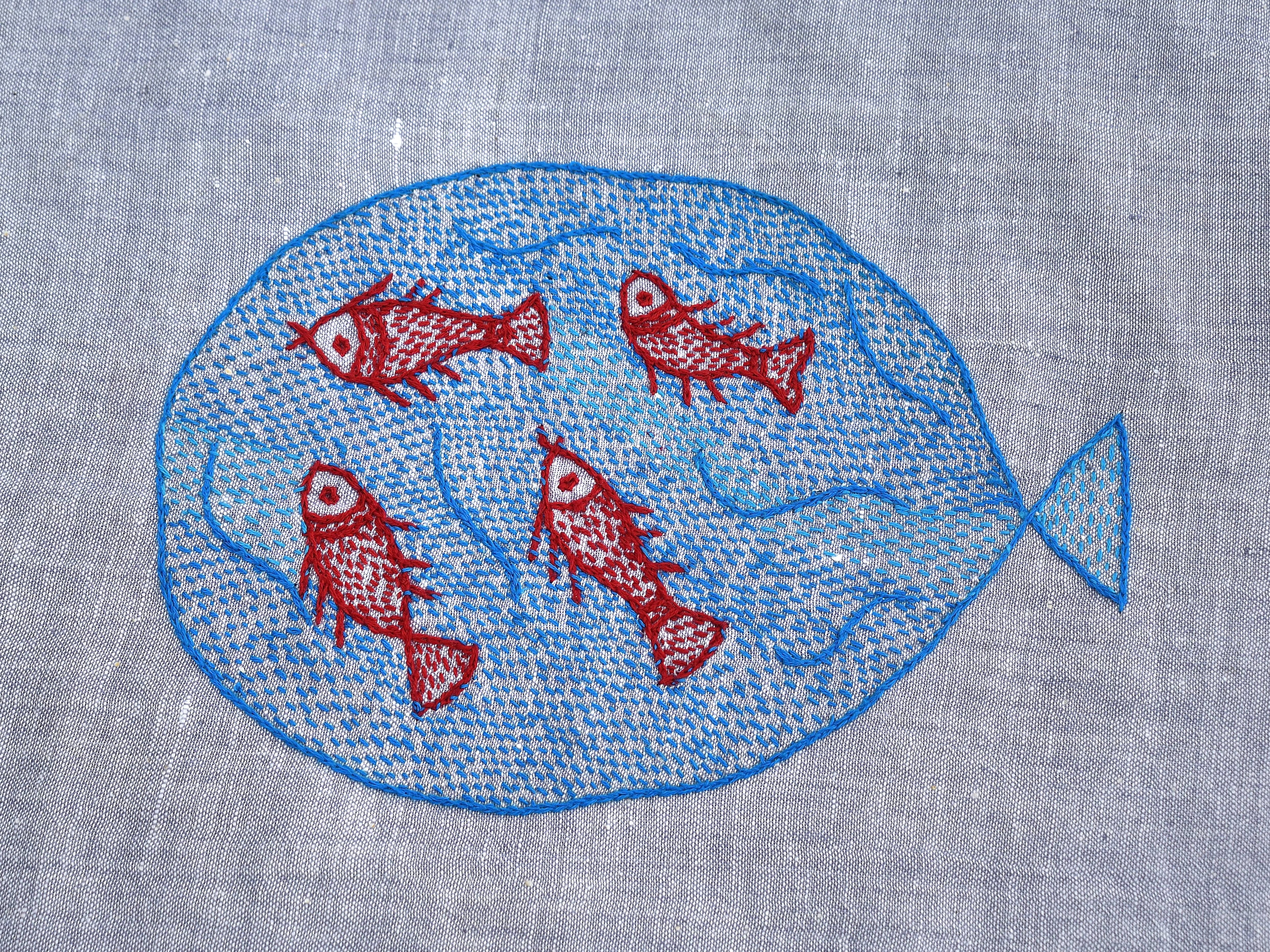 Bihar Sujani - Something's Fishy | 100% Khadi | Limited Edition