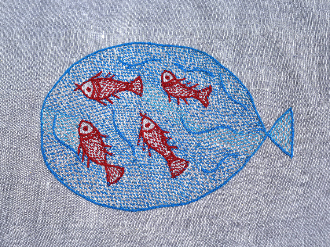Sujani - Something's Fishy | 100% Khadi | Limited Edition