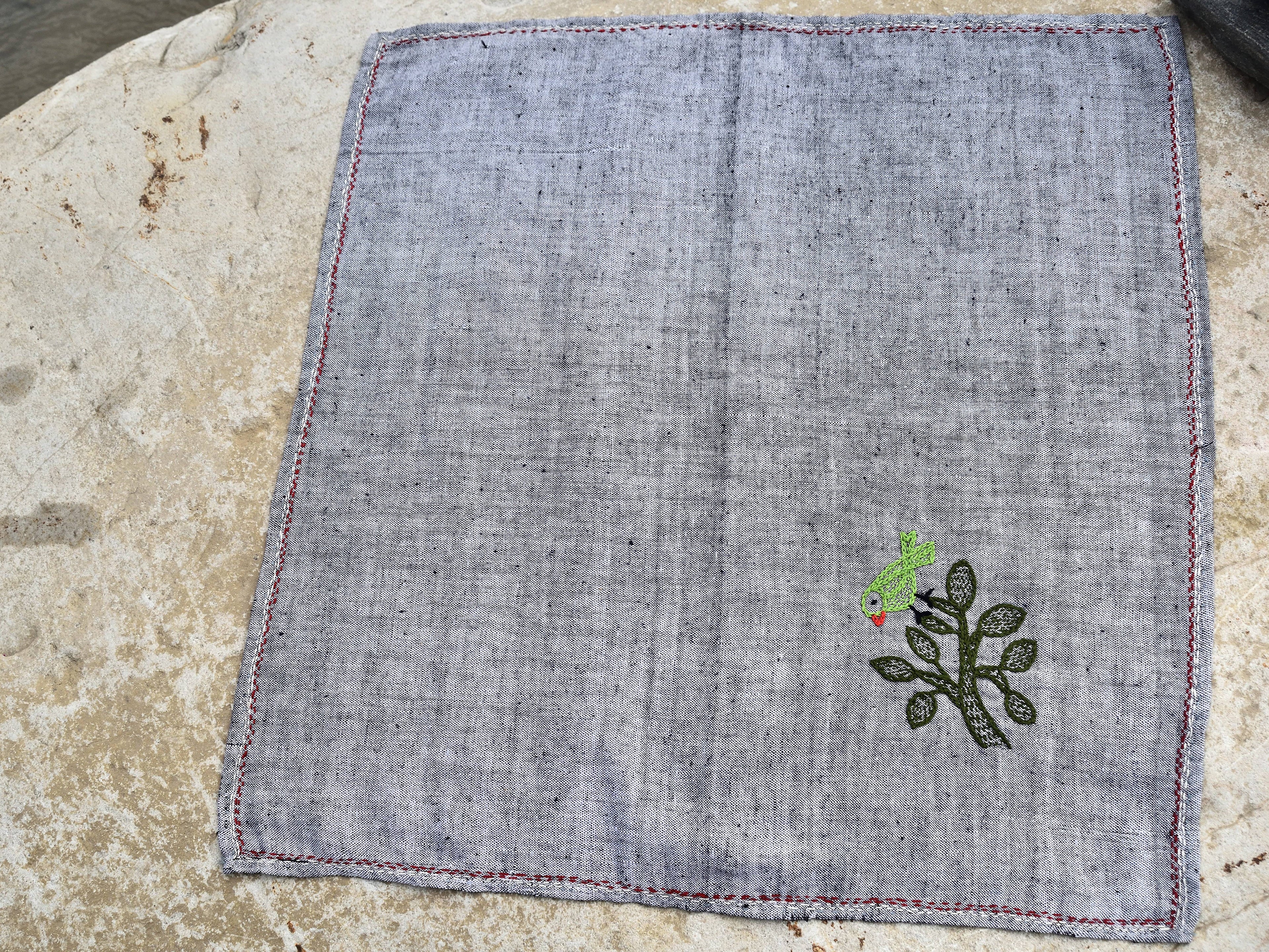 Bihar Sujani - A Parrot-y Tree | 100% Khadi | Limited Edition