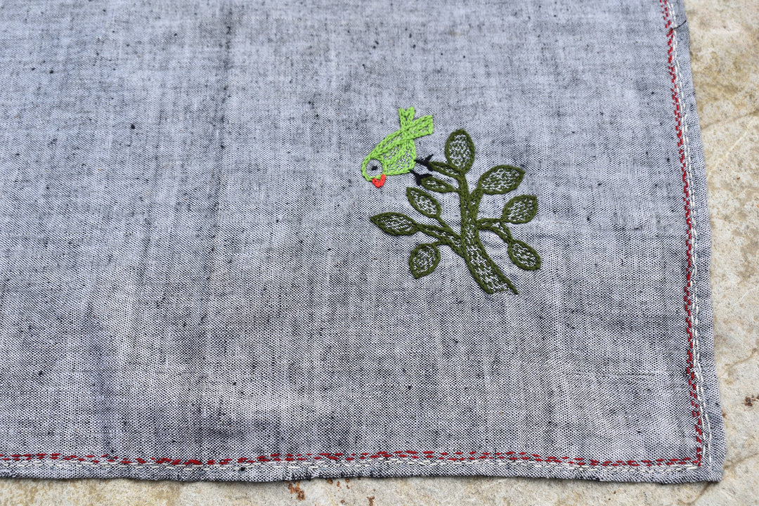 Sujani - A Parrot-y Tree | 100% Khadi | Limited Edition