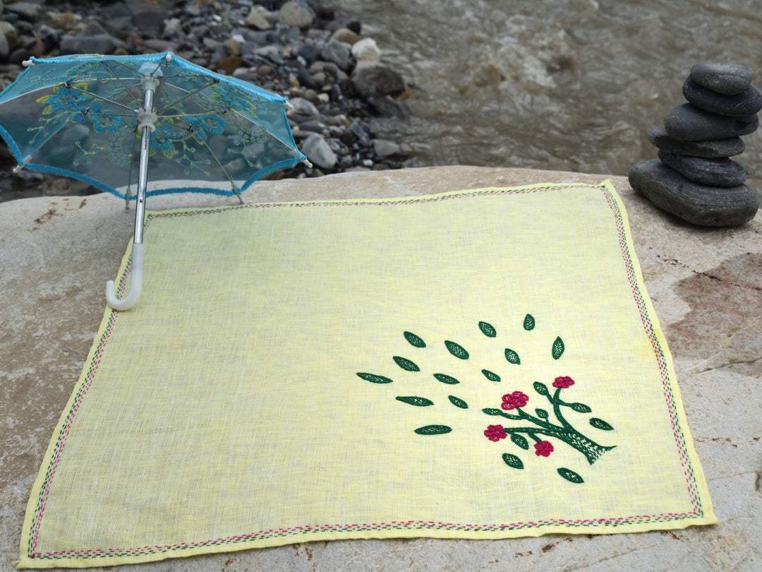 Sujani - Evergreen Garden | 100% Linen | Limited Edition