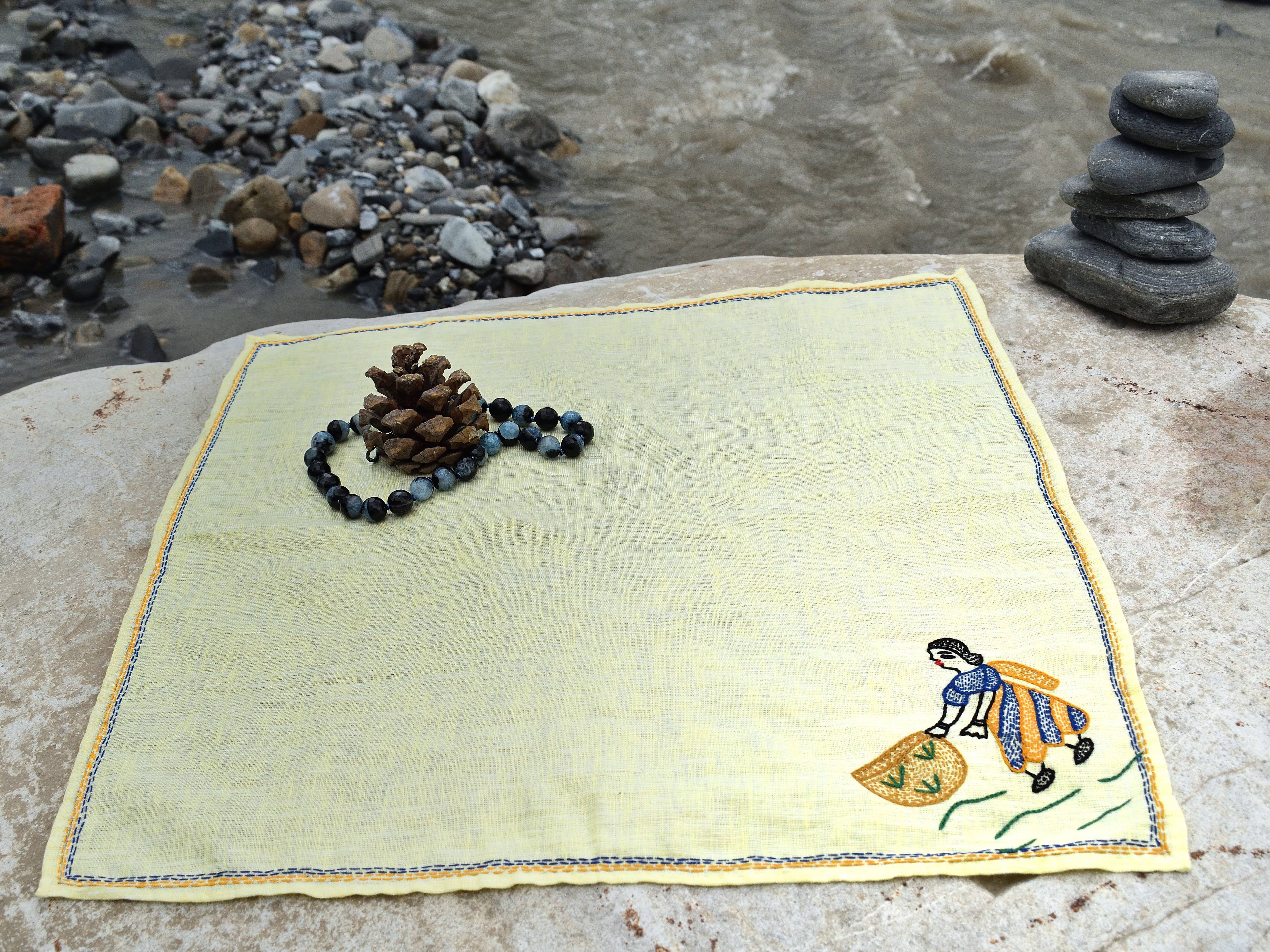 Bihar Sujani - The Gardener | 100% Linen | Limited Edition