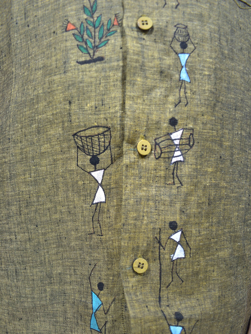 Warli - Line it up | 100% Linen | Limited Edition