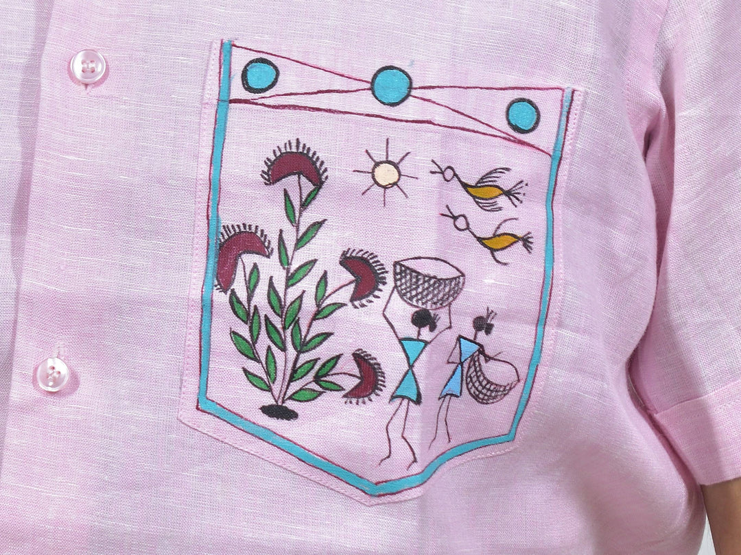 Warli - Living on the edge | 100% Linen | Limited Edition