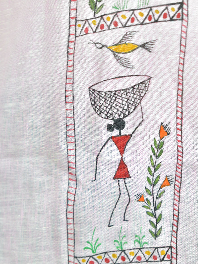Warli - Reel it Like the Warlis | 100% Linen | Limited Edition
