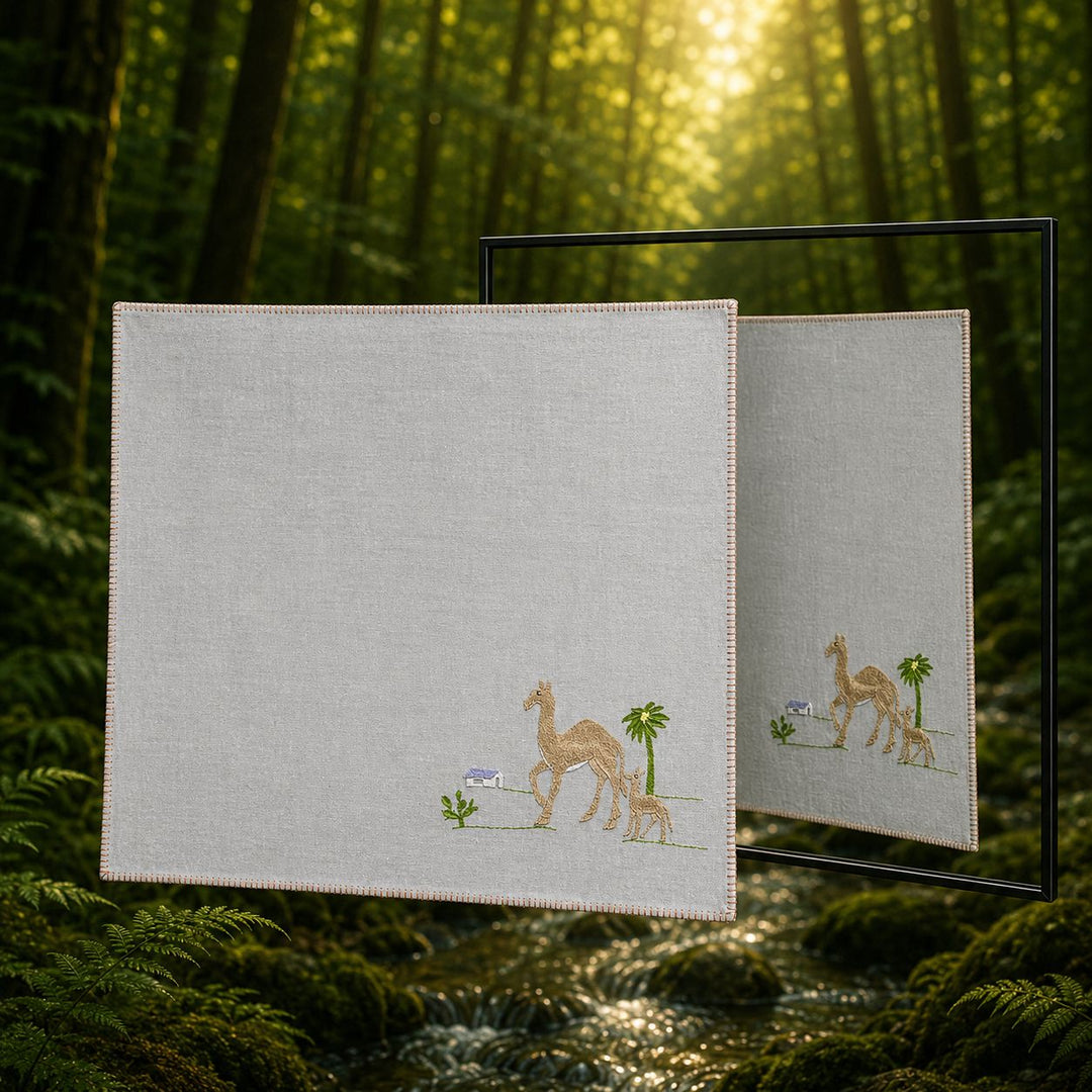 Chamba Rumal – Camel's Journey | 100% Khadi | Limited Edition