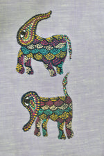 Load image into Gallery viewer, Bhil - Tribal Chorus | 100% Linen | Limited Edition
