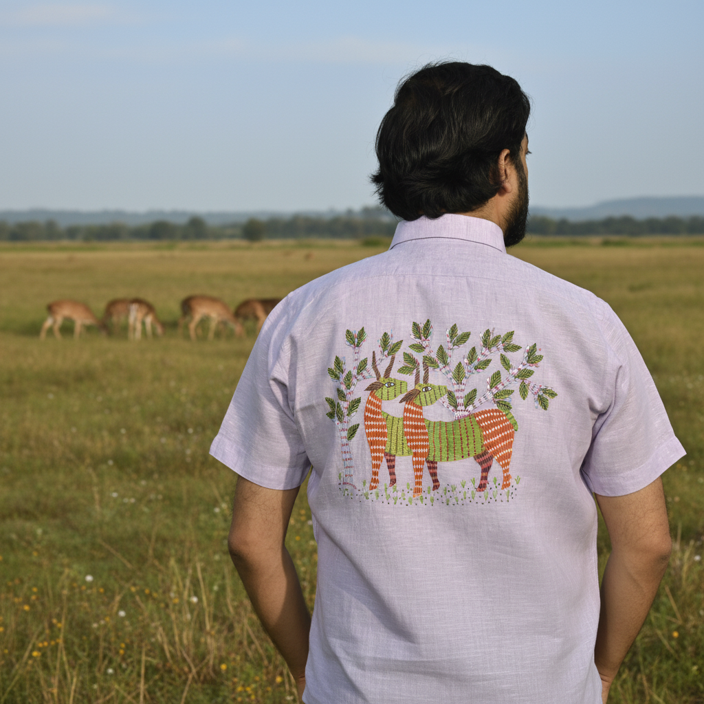 Gond - Forest Spirit | 100% Linen | Limited Edition