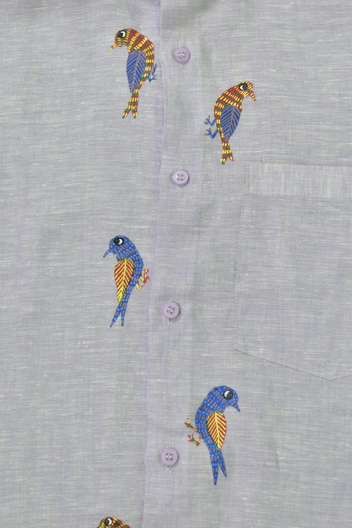 Gond - Celestial Flock | 100% Linen | Limited Edition